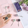 6Pcs 6 Colors Handmade Polymer Clay Rhinestone Beads CLAY-SC0001-91-3