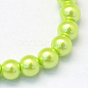 Baking Painted Pearlized Glass Pearl Round Bead Strands X-HY-Q003-4mm-66-2