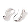 925 Sterling Silver Micro Pave Cubic Zirconia Hoop Earring Settings Findings STER-B003-20P-2
