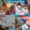 9Pcs Christmas Light Ball PET Hollow Out Drawing Painting Stencils DIY-MA0006-28-7