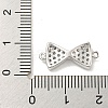 Brass Micro Pave Clear Cubic Zirconia Connector Charms KK-P275-36B-P-3