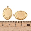 304 Stainless Steel Pendant Cabochon Settings STAS-L303-30G-3