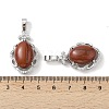 Natural Red Jasper Oval Pendants G-NH0025-15P-11-3