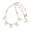 6mm Round ABS Imitation Pearl Beaded Necklaces NJEW-P317-12C-G-2