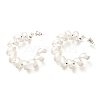 Brass Spiral Laid Stud Earrings for Women LS-EJEW-A121-21S-3