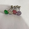 Stainless Steel Enamel Tongue Rings WG76637-04-2