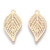 Rack Plating Brass Filigree Pendants KKC-T001-43KC-1