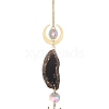 Brass & Crystal Suncatchers HJEW-G018-04A-G-3
