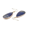 Natural Lapis Lazuli Teardrop Dangle Earrings EJEW-G331-01G-05-4