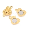 304 Stainless Steel Magnetic Clasps with Loops STAS-P452-04G-G-2