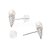 925 Sterling Silver Studs Earring EJEW-H002-22P-2