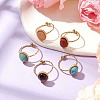 Oval Natural & Synthetic Gemstone Finger Rings RJEW-JR00748-01-2