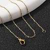 Ion Plating(IP) 304 Stainless Steel Cable Chain Necklaces LS-NJEW-P248-01G-2