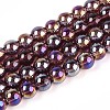 Electroplate Transparent Glass Beads Strands LS-GLAA-T032-T6mm-AB19-1