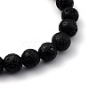 Men's Natural Howlite & Lava Rock Stretch Beaded Bracelets Sets X-BJEW-JB05429-7