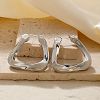 Chic Minimalist Elegant U-shaped Sparkling Brass Hoop Earrings Fashion Jewelry WP8553-2-1