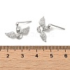 Rhodium Plated Wings 925 Sterling Silver Micro Pave Cubic Zirconia Dangle Stud Earring Findings STER-P056-10P-3