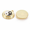 Rack Plating Light Gold Alloy Enamel Pendants ENAM-Q444-012C-RS-2