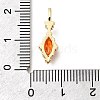 Brass Glass Pendants KK-U061-20G-04-3