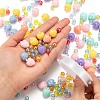 380Pcs Strawberry & Round Acrylic Beads with 1 Roll Clear Elastic Crystal Thread DIY-LS0001-08-4