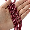 Eco-Friendly Dyed Glass Pearl Beads Strands HY-A008-5mm-RB084-4