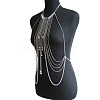 Alloy & Acrylic Rondelle Beads Tassel Sexy Body Chains for Bikini FS-WGE2D08-01-2