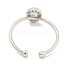 Rack Plating Brass Open Cuff Rings for Women RJEW-F162-02P-G-3