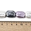 Electroplated Glass Shell Pearl Beads Strands BSHE-B009-F05-01-4
