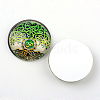 Yoga Theme Glass Cabochons X-GGLA-L011-25mm-32-2