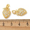 Brass Micro Pave Cubic Zirconia Pendents KK-R210-17G-3