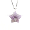 Natural Amethyst Star Pendant Necklace PW-WG10869-01-1