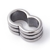 316 Surgical Stainless Steel Slide Charms/Slider Beads STAS-G186-39AS-2