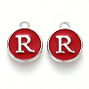 Platinum Plated Alloy Enamel Charms LS-ENAM-S118-03R-P-1