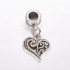 Tibetan Style Alloy European Dangle Charms X-MPDL-J041-14AS-2