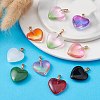 10Pcs 8 Style Spray Painted Glass Pendants GLAA-YW0003-23-5