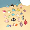 Marine Organism Alloy Enamel Pendants PW-WG507F0-01-2