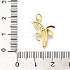 Brass Micro Pave Clear Cubic Zirconia Pendants KK-L225-004G-02-3