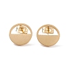 Half Round Hollow 304 Stainless Steel Stud Earrings for Women EJEW-Z017-01G-1