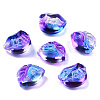 Transparent Spray Painted Glass Beads GLAA-N035-033-G01-2