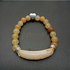 Natural Tiger Eye Beaded Stretch Bracelets VB4000-6-1