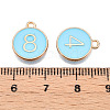 Light Gold Plated Alloy Enamel Charms ENAM-T010-05G-01-3