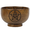 Pentagram Wooden Bowl Ornament PW23051619160-1