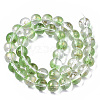 Transparent Spray Painted Glass Bead Strands X-GLAA-N035-03D-B02-2