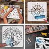 4Pcs 4 Styles PET Hollow Out Drawing Painting Stencils DIY-WH0394-0072-4