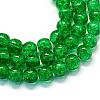 Baking Paint Transparent Crackle Glass Round Bead Strands DGLA-Q018-6mm-48-1