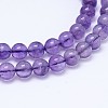 Natural Amethyst Round Bead Strands G-M212-6mm-03A-1