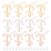 DICOSMETIC 30Pcs 3 Colors 201 Stainless Steel Stud Earring Findings STAS-DC0010-24-1