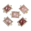 Natural Strawberry Quartz Faceted Rectangle Links G-I375-07G-07-1