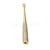 Rack Plating Brass Micro Pave Cubic Zirconia Pendants ZIRC-F142-32B-G-1