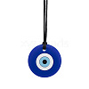 Round with Evil Eye Food Grade Eco-Friendly Silicone Pendants PW-WG15AD8-01-1